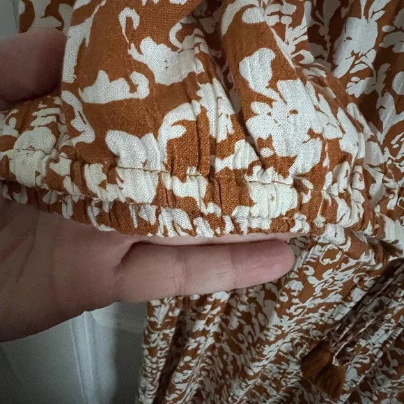 Wonderly Terracotta and White Floral Dress - Picture 5 of 6